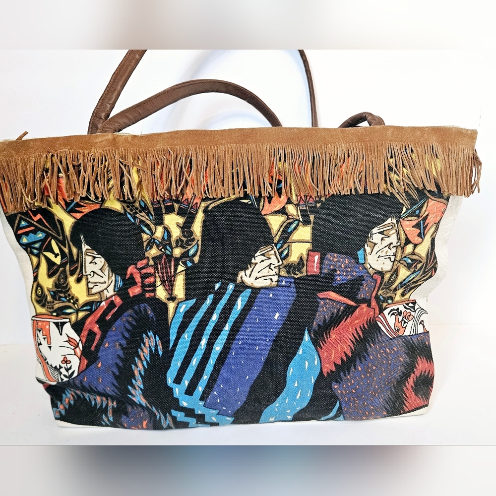 El Paso Saddle Bag Handbag Featuring Amado Peña Art – Vintage Southwest Canvas